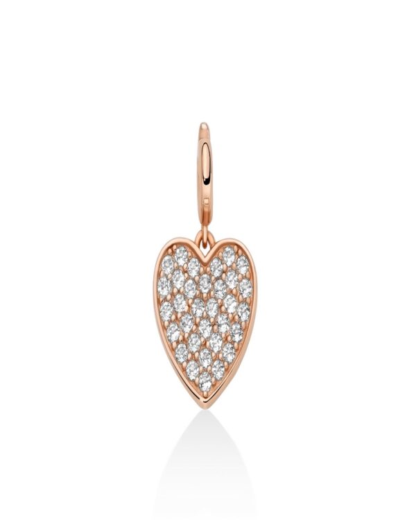 Ciondolo Cuore in Argento color oro rosa PFD889R