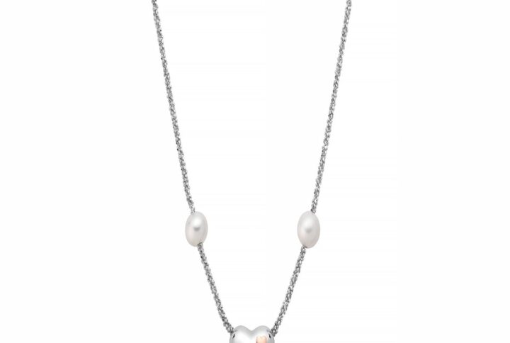 Collana in Argento con Perle e cuore PCL6445