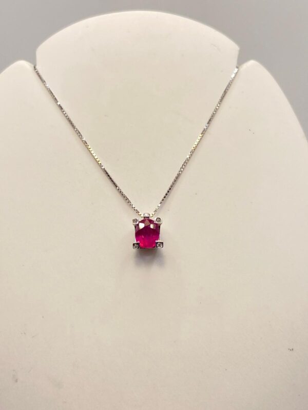 Collana Punto Luce Rubino Mario Porzio MP74-27RB